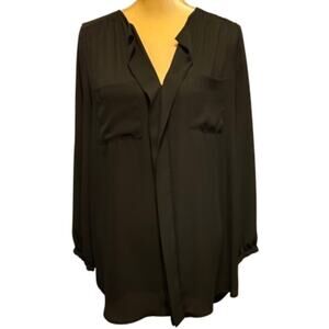 Under Skies Black Long Sleeve Blouse, M